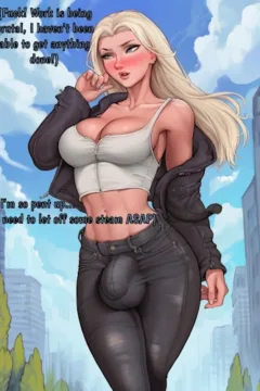 Futa x Femboy Blowing off steam [IronAIArt] Ai -porn comics