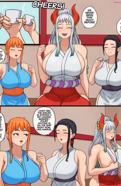 Yamatos all nighter at onigashima - one piece (Superbusty)